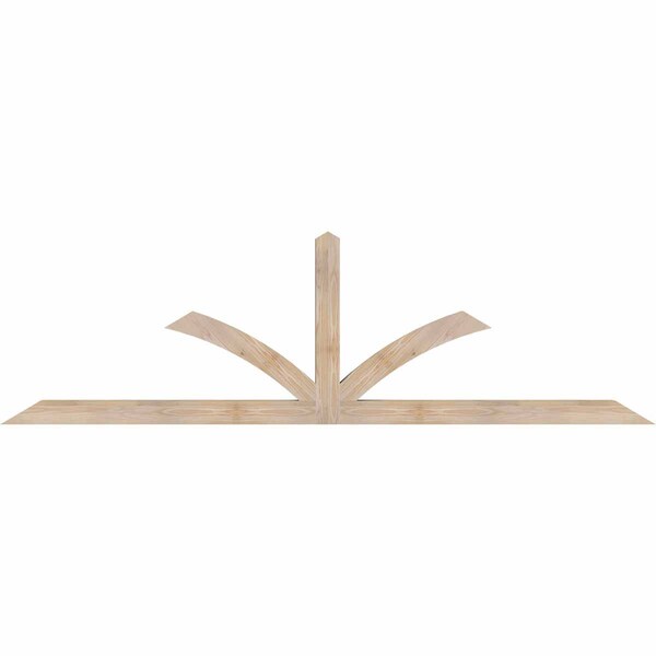 Ekena Millwork Richland Smooth Timber Gable Bracket, Douglas Fir, 96"W x 28"H x 3 1/2"D x 3 1/2"F, 7/12 Pitch GBW096X28X0404RIC00SDF - main